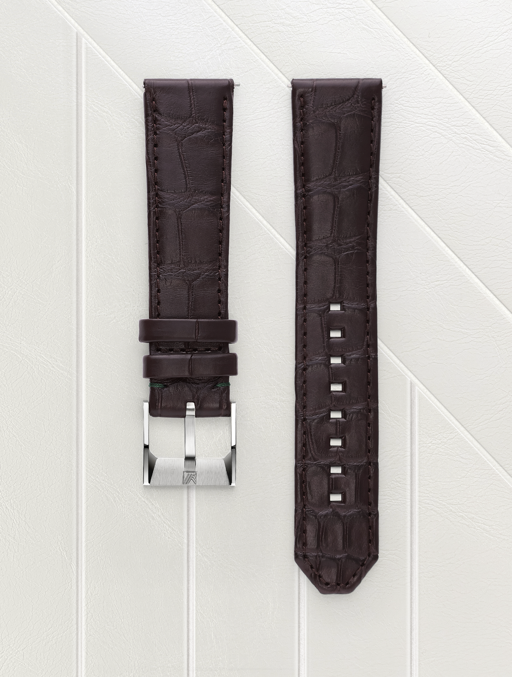march-la-b-bracelet-alligator-marron-20mm-interchangeable image 1