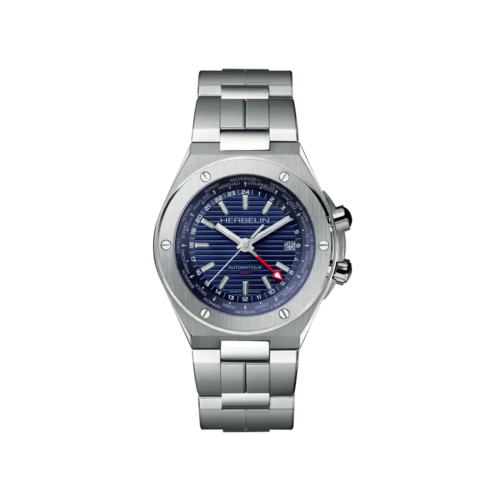 herbelin-cap-camarat-gmt-automatique-acier-bleu-dition-limit-e-500-ex-homme image 1