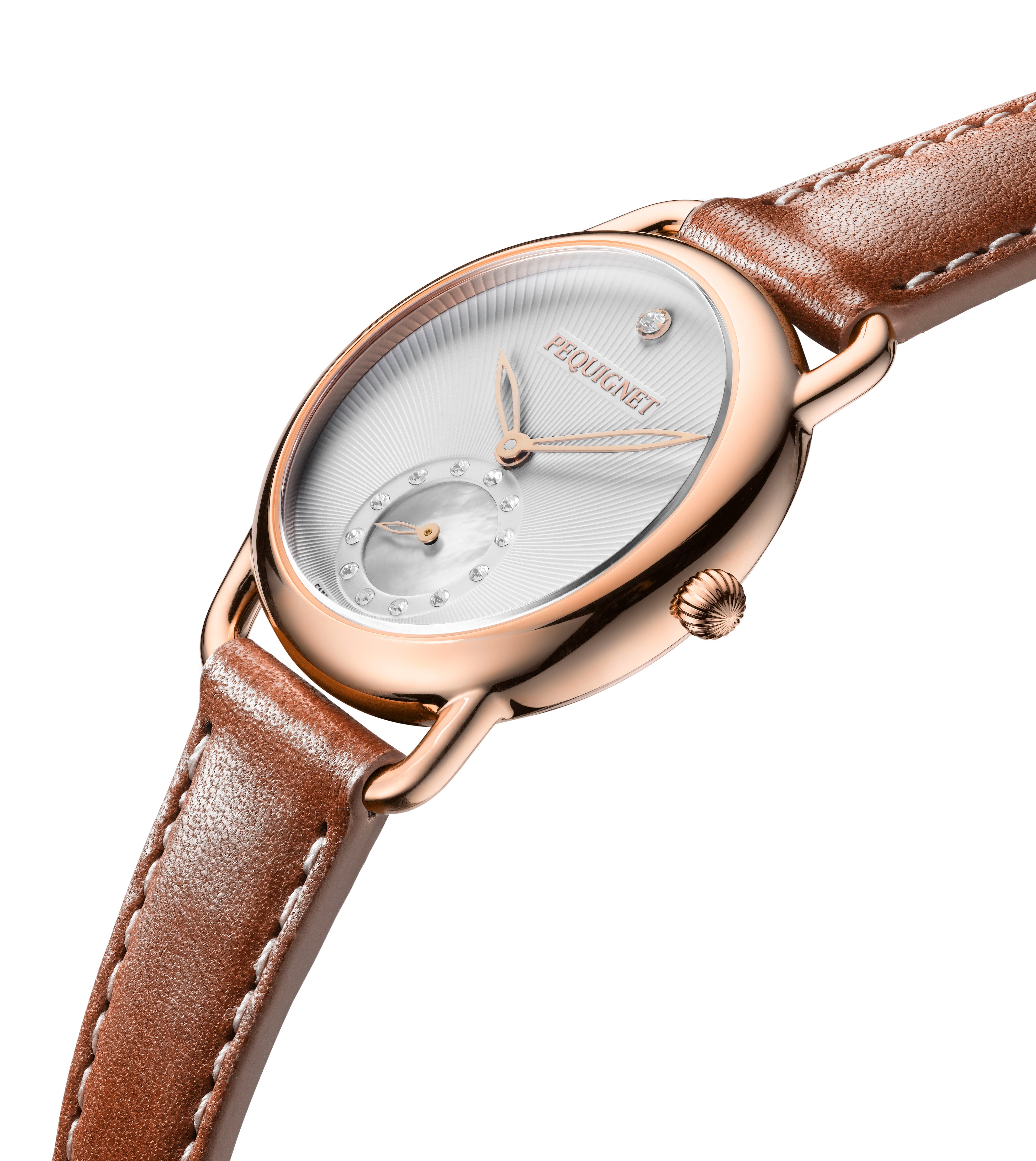 pequignet-equus-origine-montre-femme-30-mm-plaqu-or-rose-quartz-suisse image 3