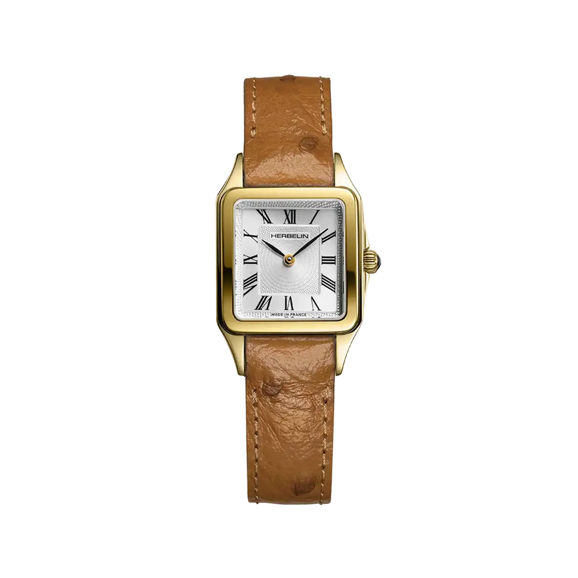 herbelin-luna-quartz-montre-femme-dor-cuir-camel image 1