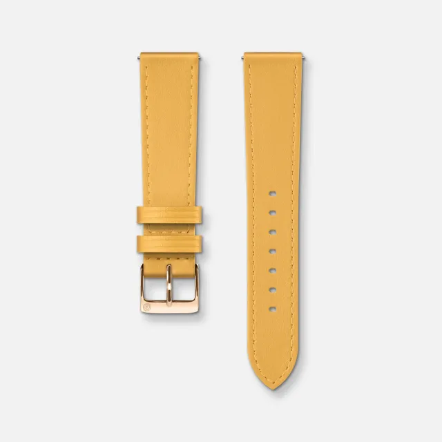 charlie-paris-bracelet-montre-cuir-jaune-toscan-18mm image 1