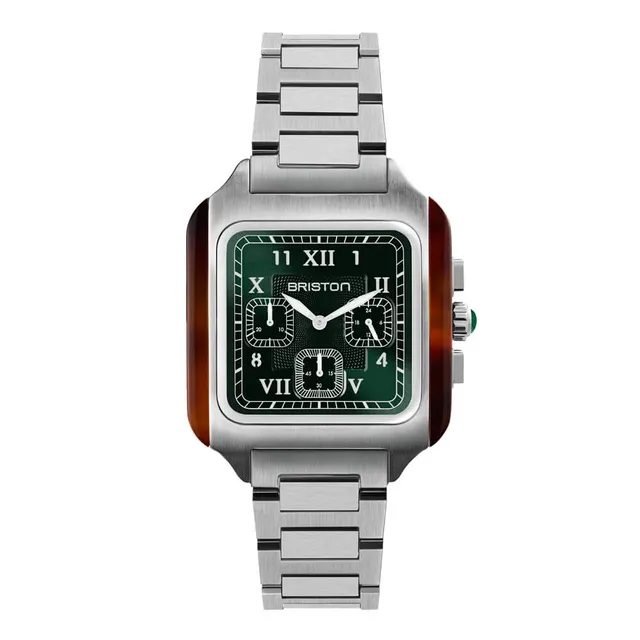 briston-streamliner-kennedy-chrono-acier-vert-38-5-mm image 1