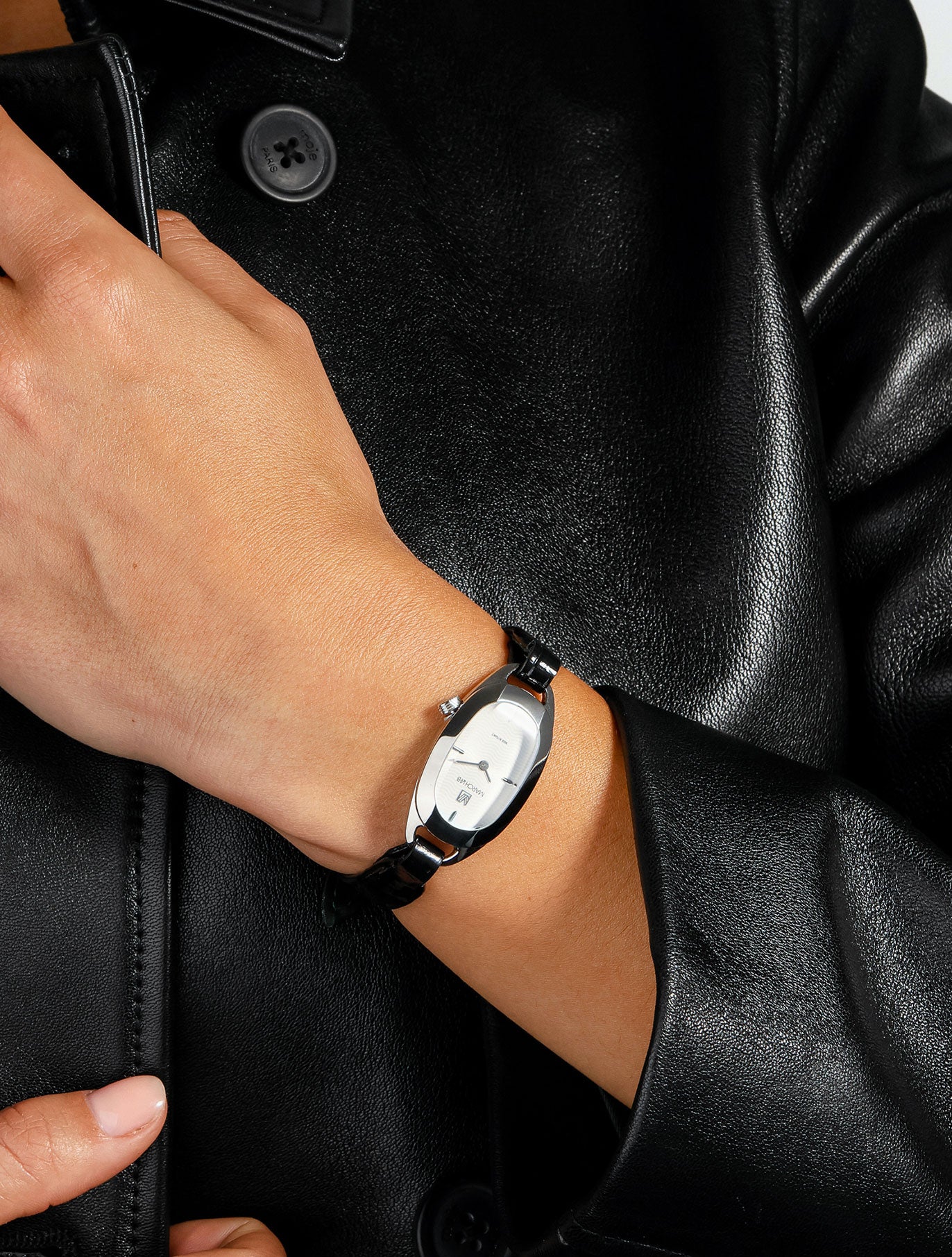 march-la-b-oblongue-white-montre-femme-ovale-20-mm image 2