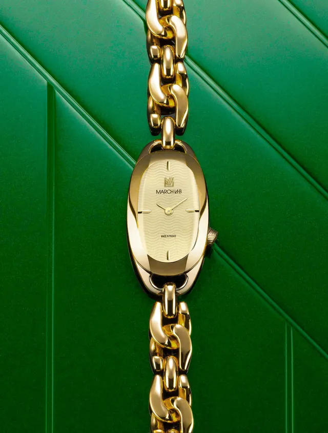 march-la-b-oblongue-gold-20mm-quartz-femme image 1