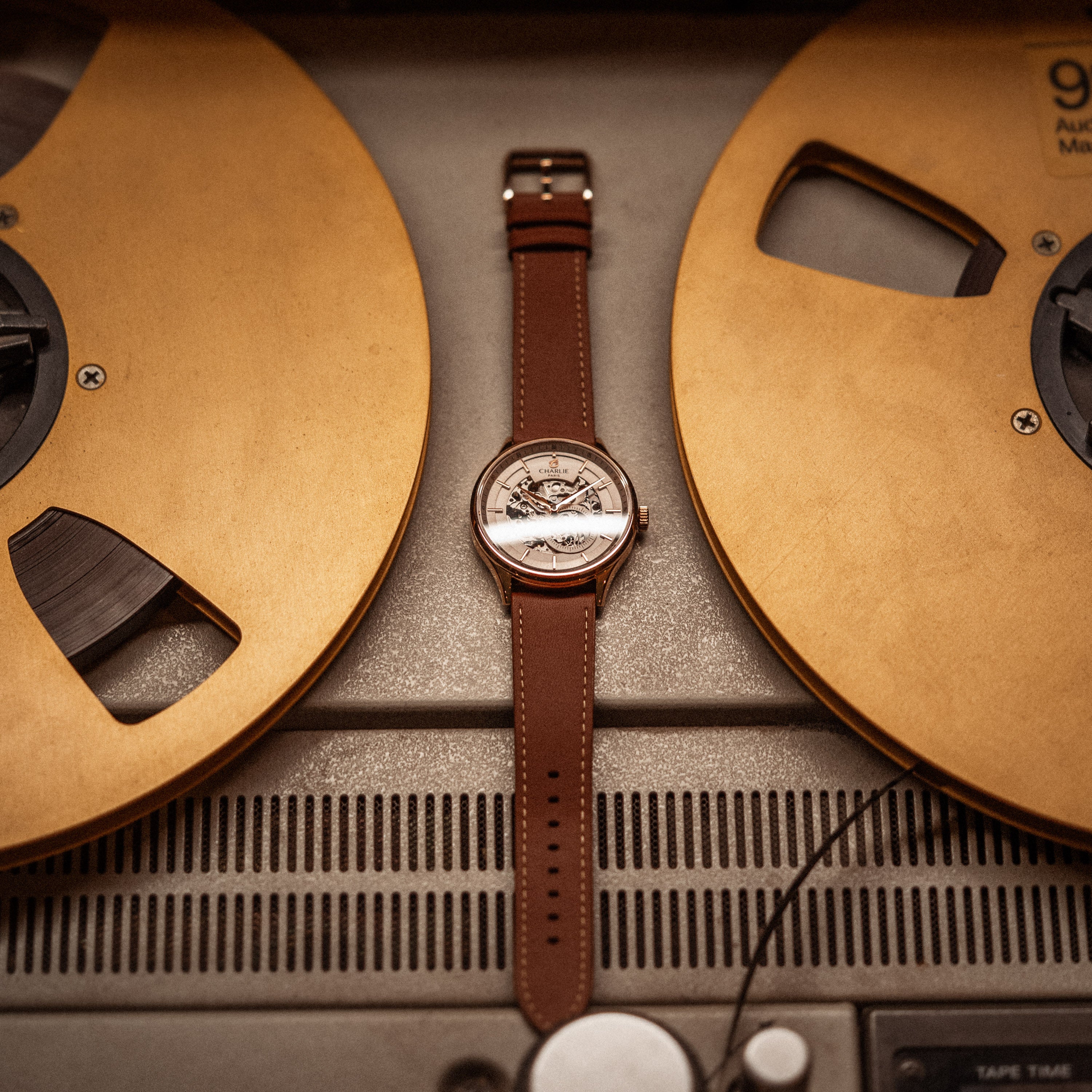 charlie-paris-initial-squelette-montre-automatique-homme-dor-rose-40mm image 7