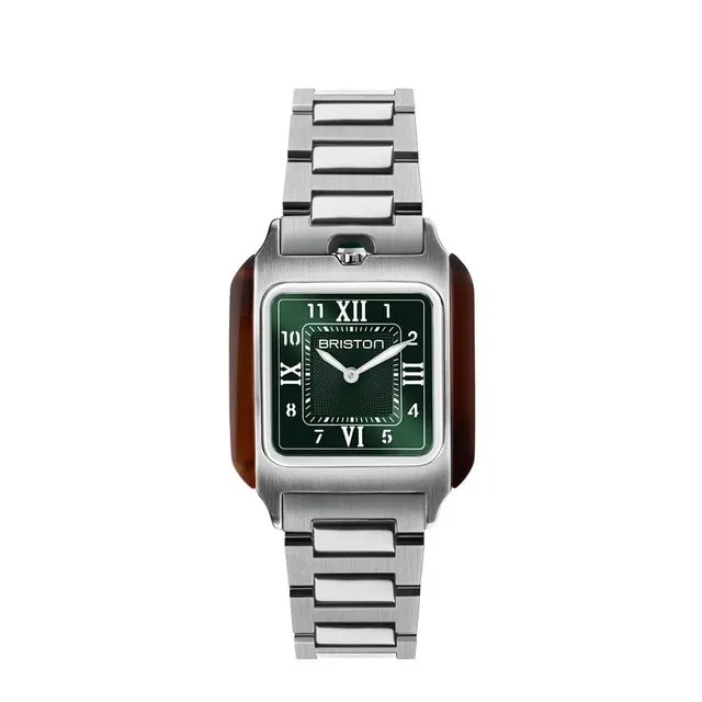 briston-streamliner-kennedy-hm-30-mm-vert-anglais-montre-carr-e-acier image 1