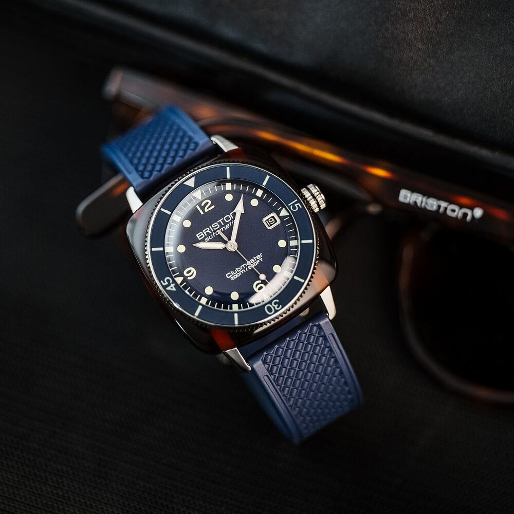 briston-clubmaster-legend-diver-automatique-hms-40-mm-bleu-marine-200m image 5