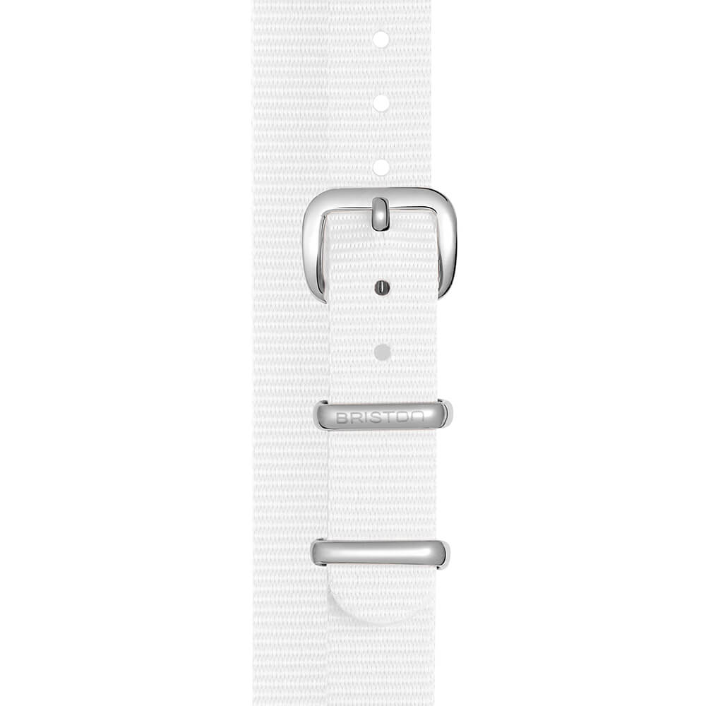 briston-clubmaster-lady-bracelet-nato-nylon-blanc-12-mm image 1