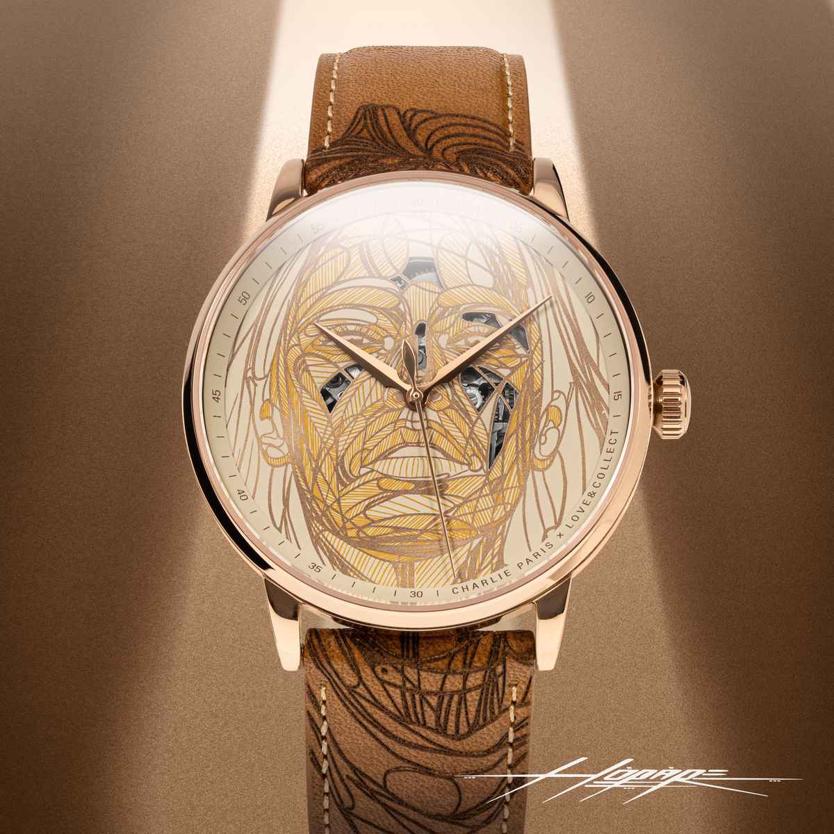charlie-paris-yiruma-par-hopare-montre-automatique-or-rose-dition-100-ex image 6
