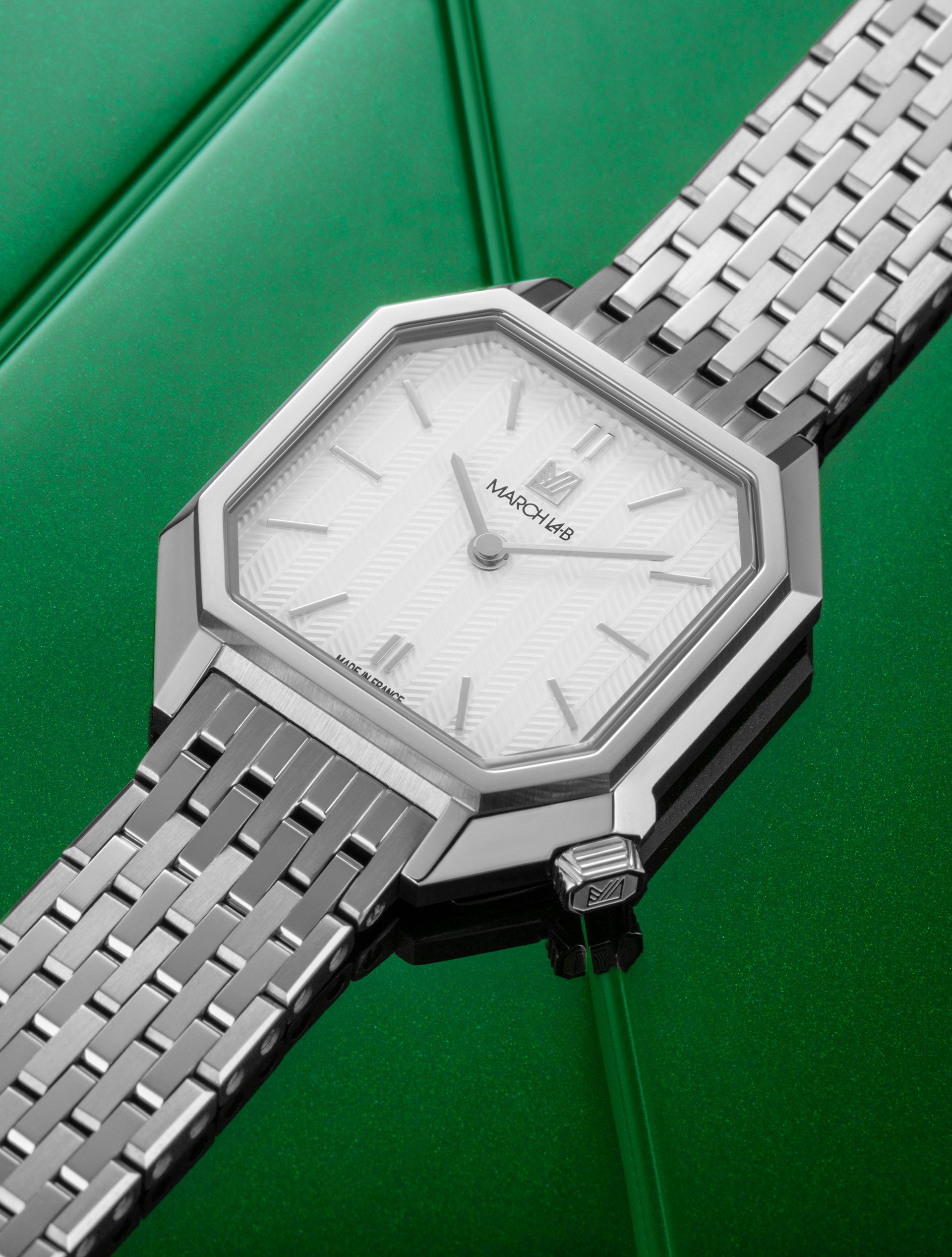 march-la-b-milady-mansart-chevrons-blanc-montre-femme-28-mm image 6