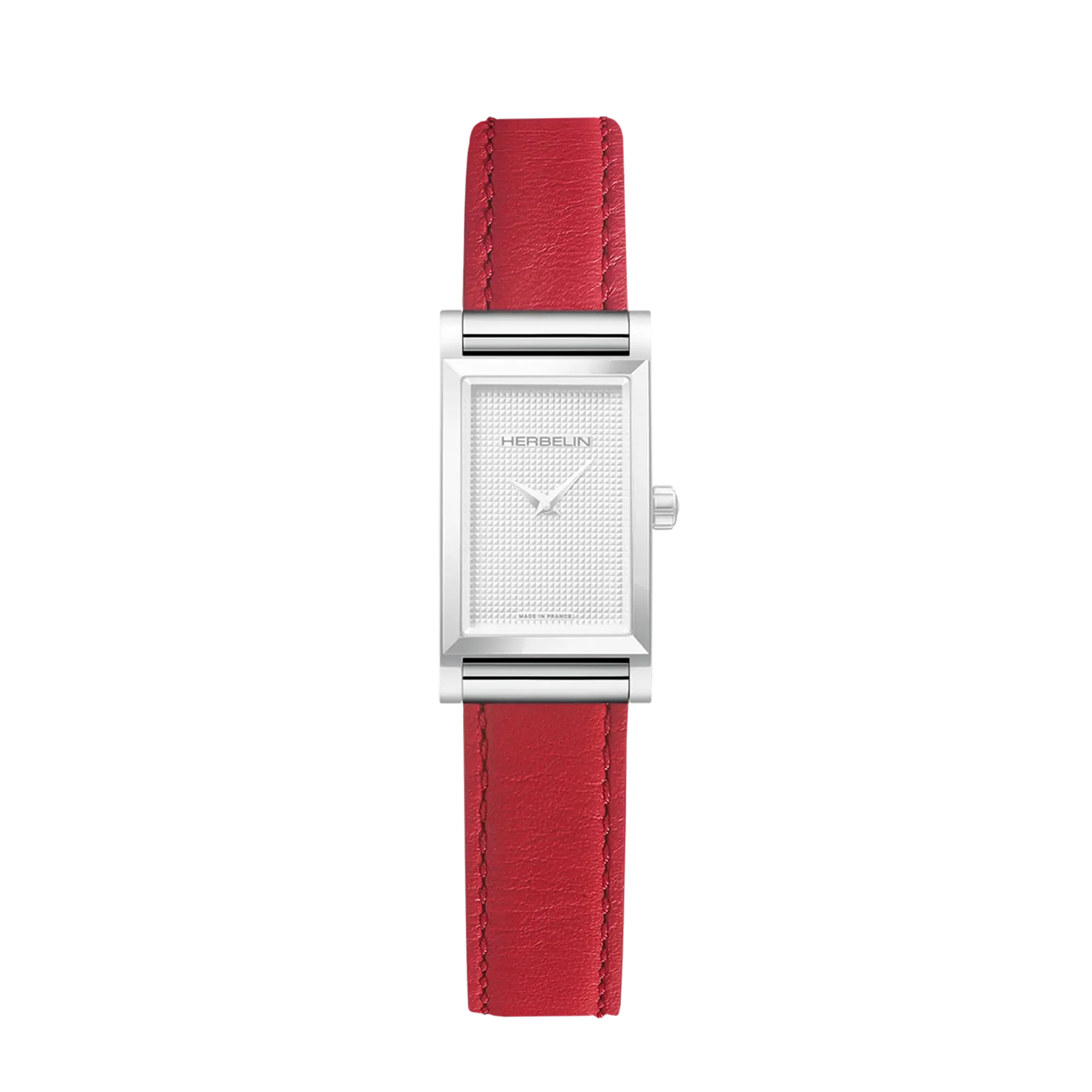herbelin-antar-s-bracelet-simple-cuir-lisse-rouge-coquelicot image 2