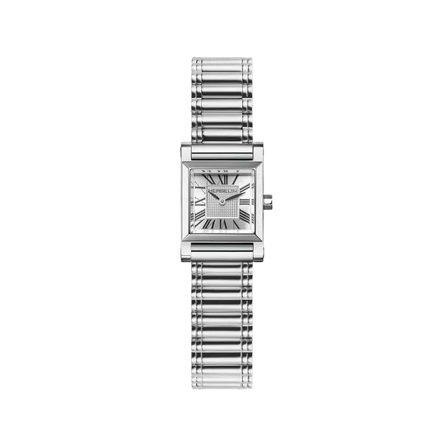herbelin-antar-s-montre-femme-quartz-carr-e-acier-bracelet-rouleaux image 1