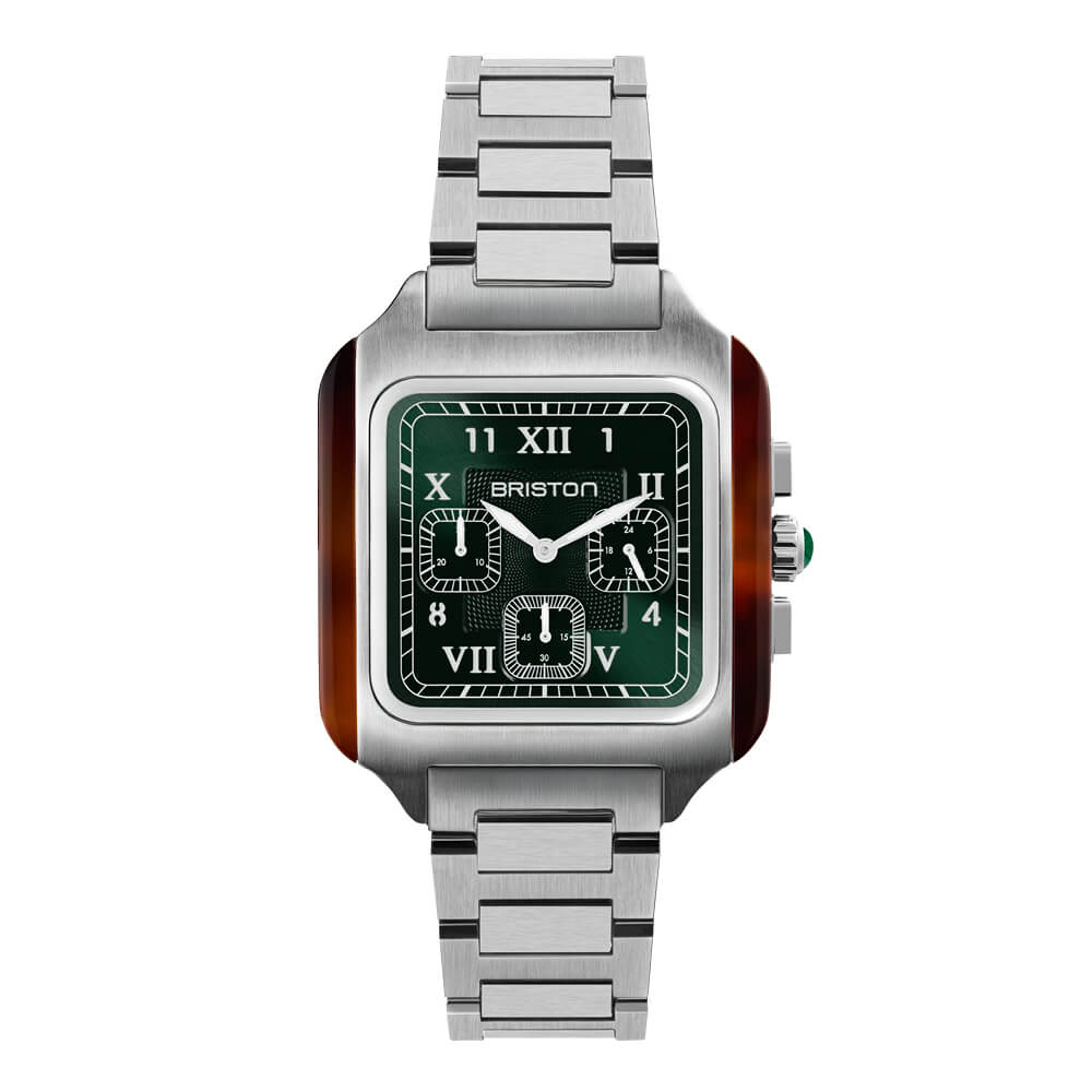 briston-streamliner-kennedy-chronographe-38-5-mm-acier-vert image 1