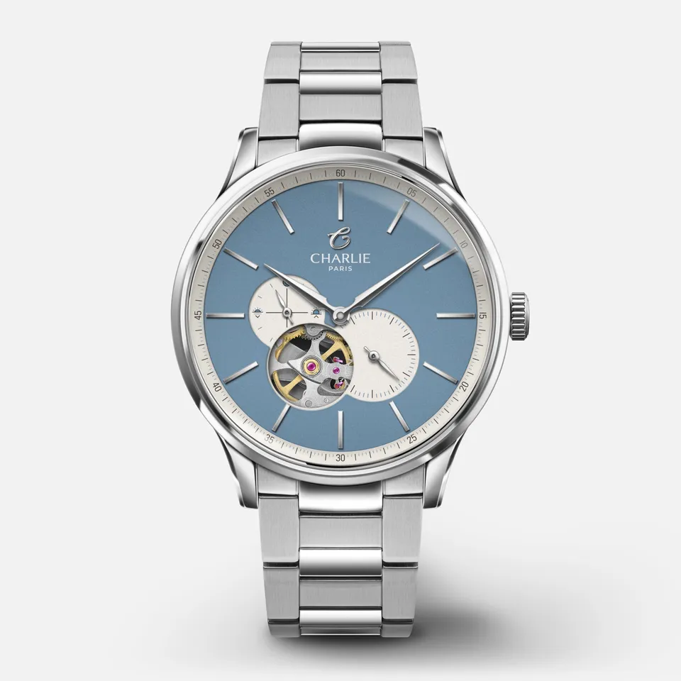 charlie-paris-initial-c-ur-ouvert-summer-blue-automatique-40mm image 1