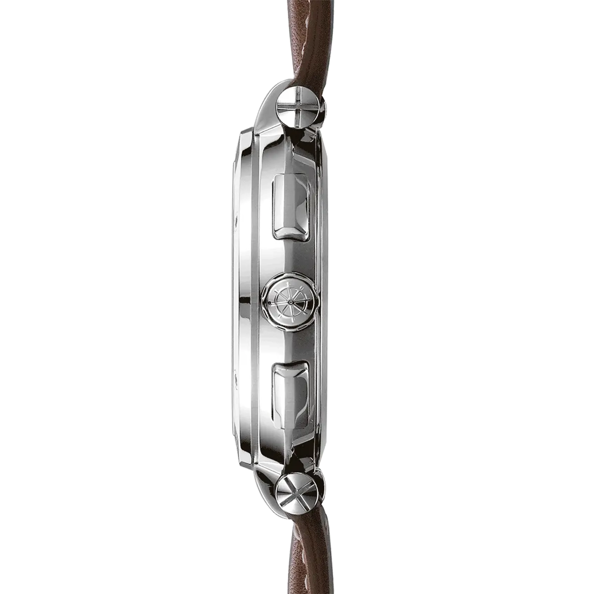 herbelin-newport-chronographe-homme-noir-cuir-camel-quartz image 3