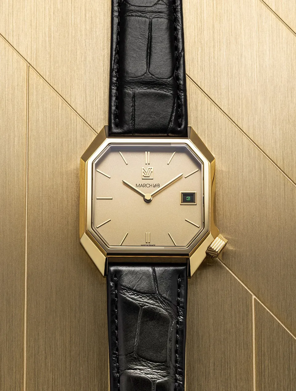 march-la-b-mansart-golden-hour-34-mm-montre-octogonale-plaqu-or image 1