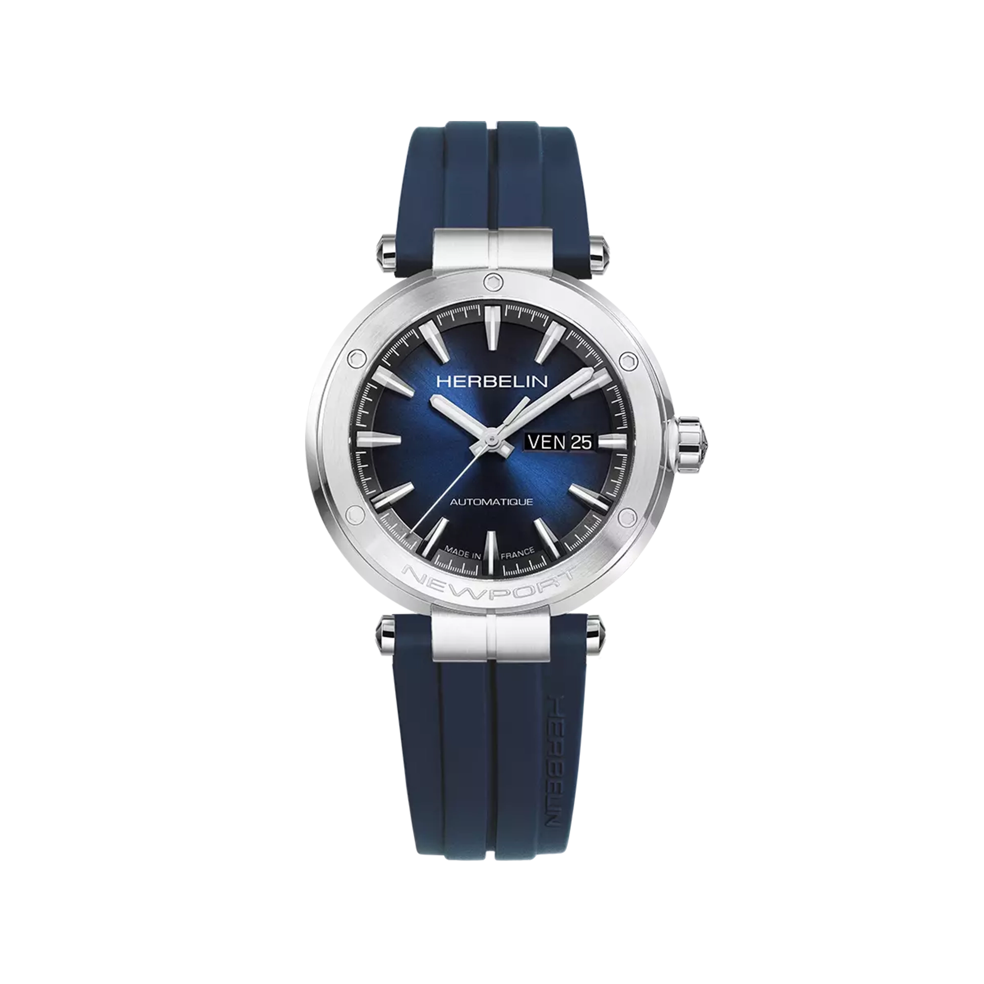 herbelin-newport-automatique-homme-bleu-acier-caoutchouc-fkm image 1