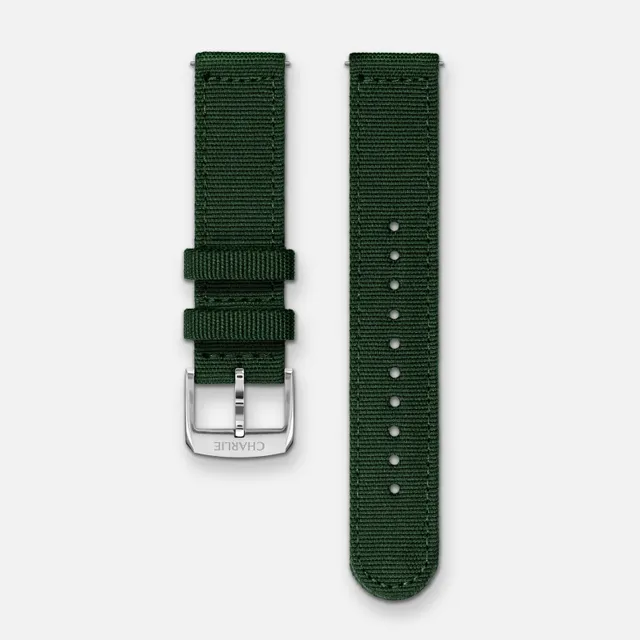 charlie-paris-bracelet-nylon-vert-20mm-interchangeable-sans-outil image 1