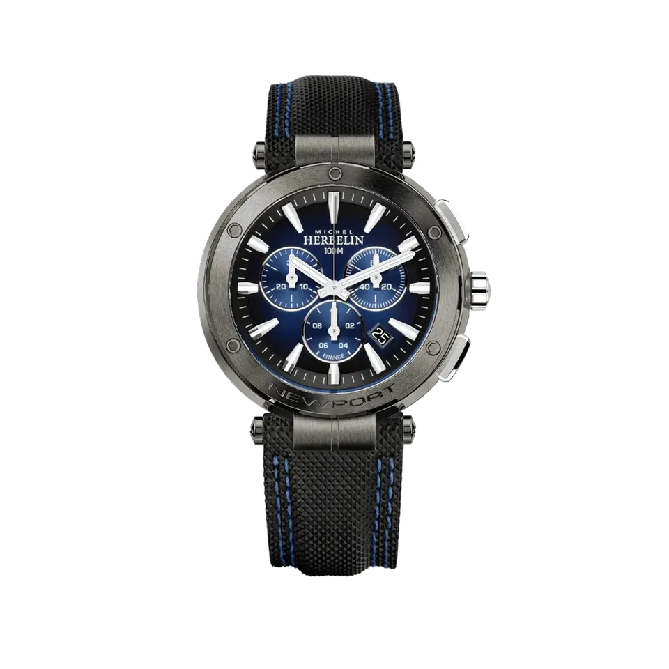 herbelin-newport-chronographe-quartz-acier-pvd-noir-homme image 1