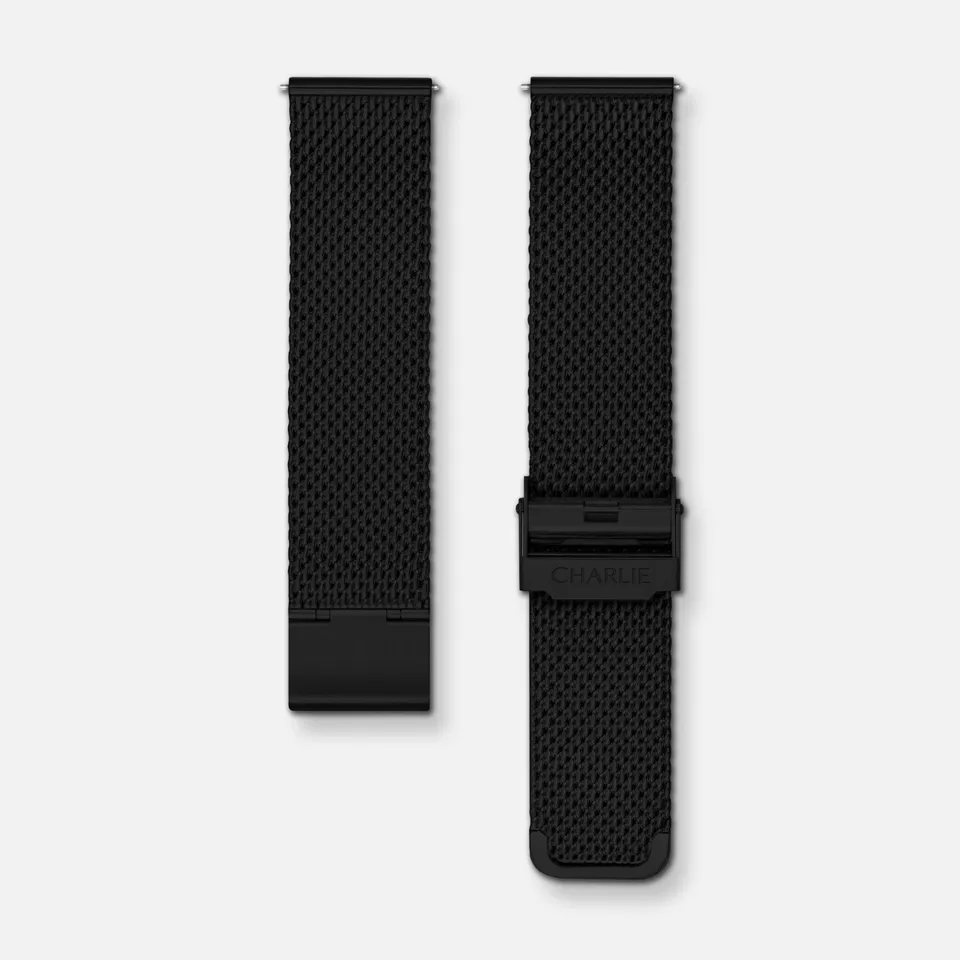 charlie-paris-bracelet-maille-milanaise-noir-20mm-homme image 1