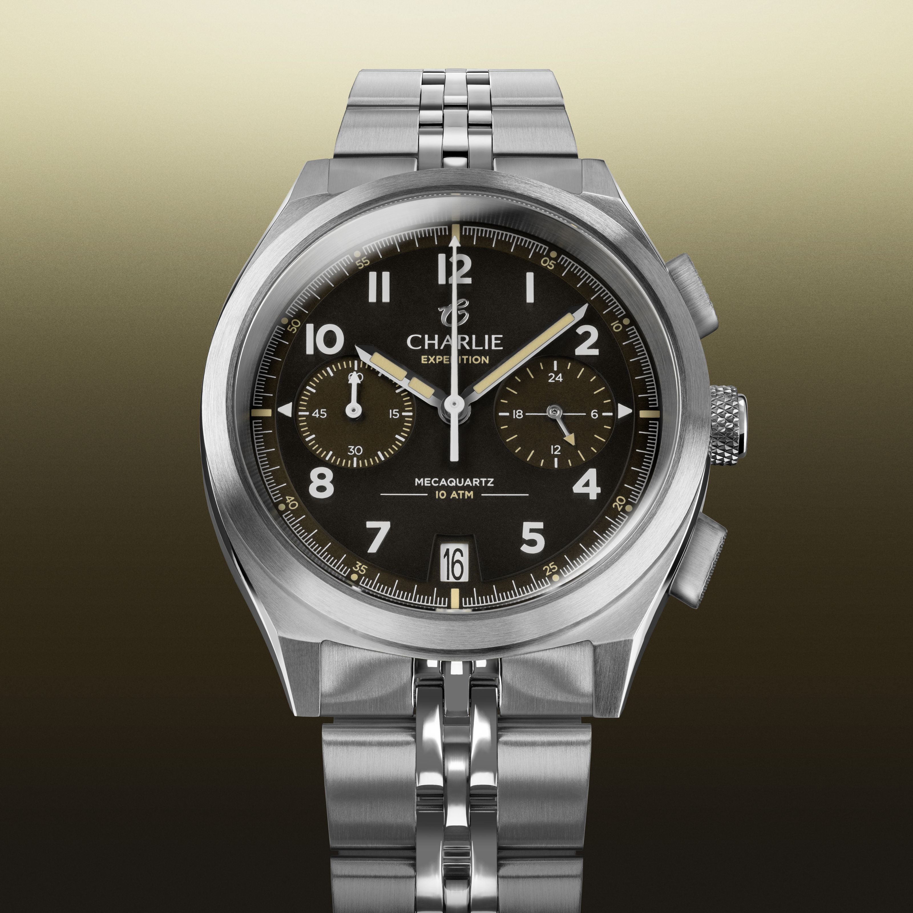 charlie-paris-gr-chronographe-brun-39mm-montre-field-homme image 2
