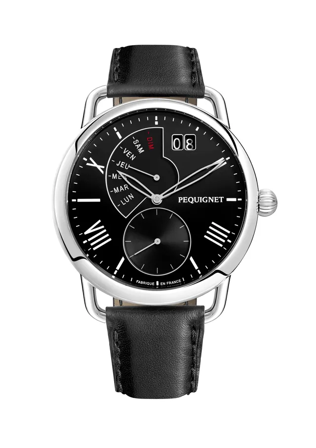 pequignet-equus-origine-montre-homme-quartz-cadran-noir image 1