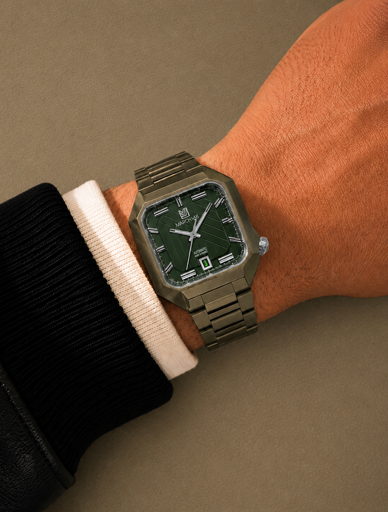 march-la-b-am2-slim-automatique-corporate-36mm-vert-homme image 7