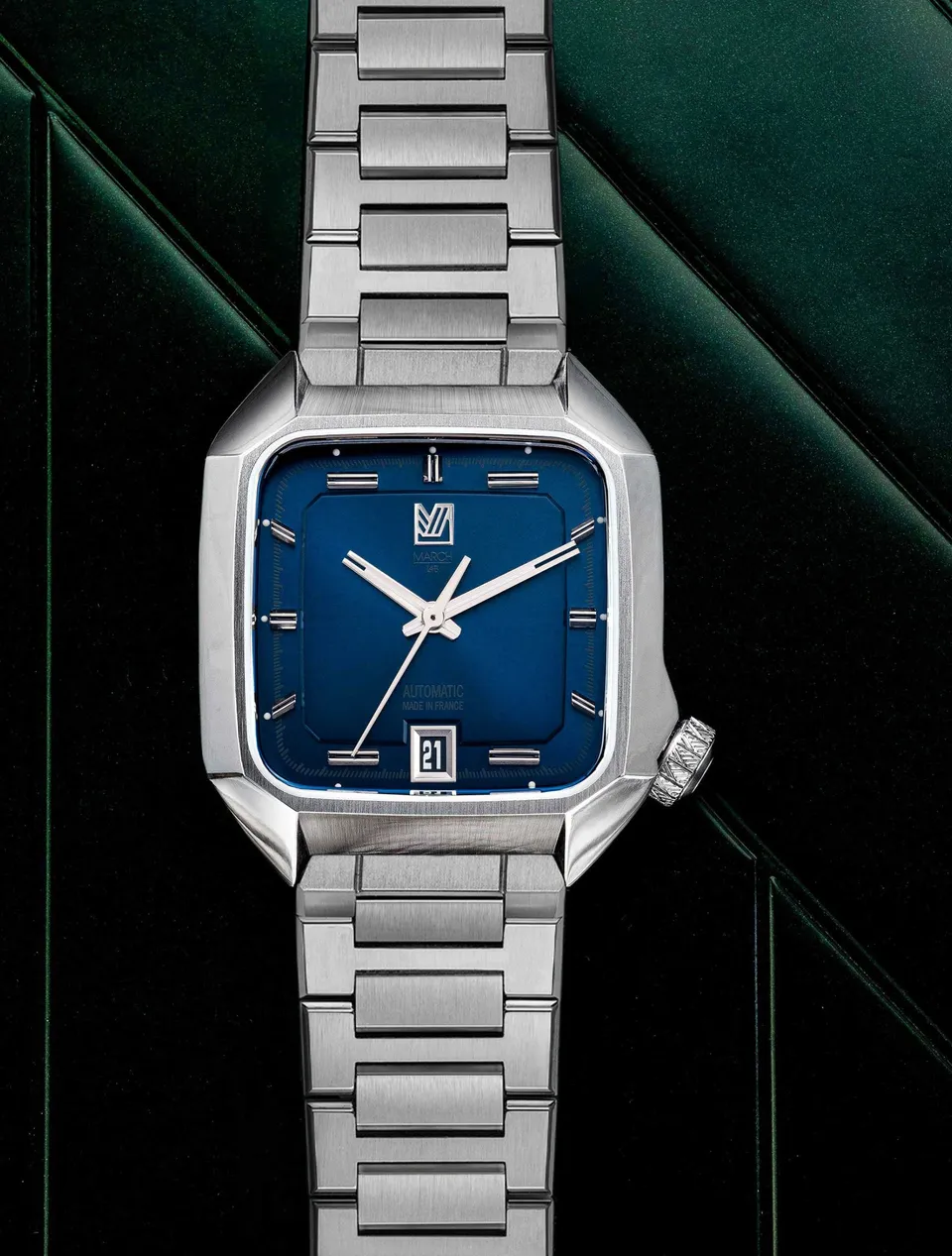 march-la-b-am2-slim-automatique-navy-36-mm-montre-homme-automatique image 1
