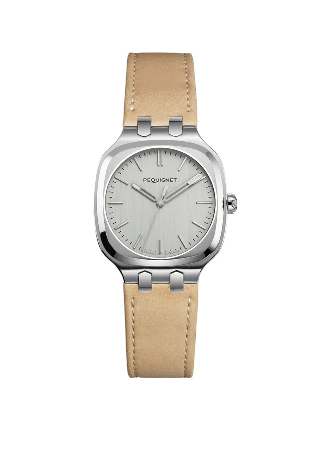 pequignet-concorde-30-mm-cadran-argent-acier-montre-sport-chic-quartz image 1