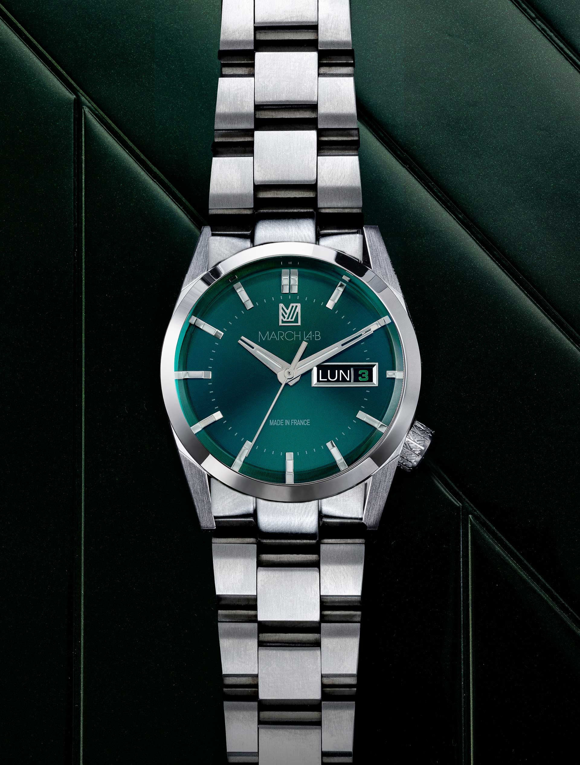 march-la-b-am89-electrique-forest-montre-fran-aise-ronde-38-mm image 2