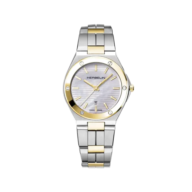 herbelin-cap-camarat-montre-quartz-femme-bicolore-nacre-acier image 1