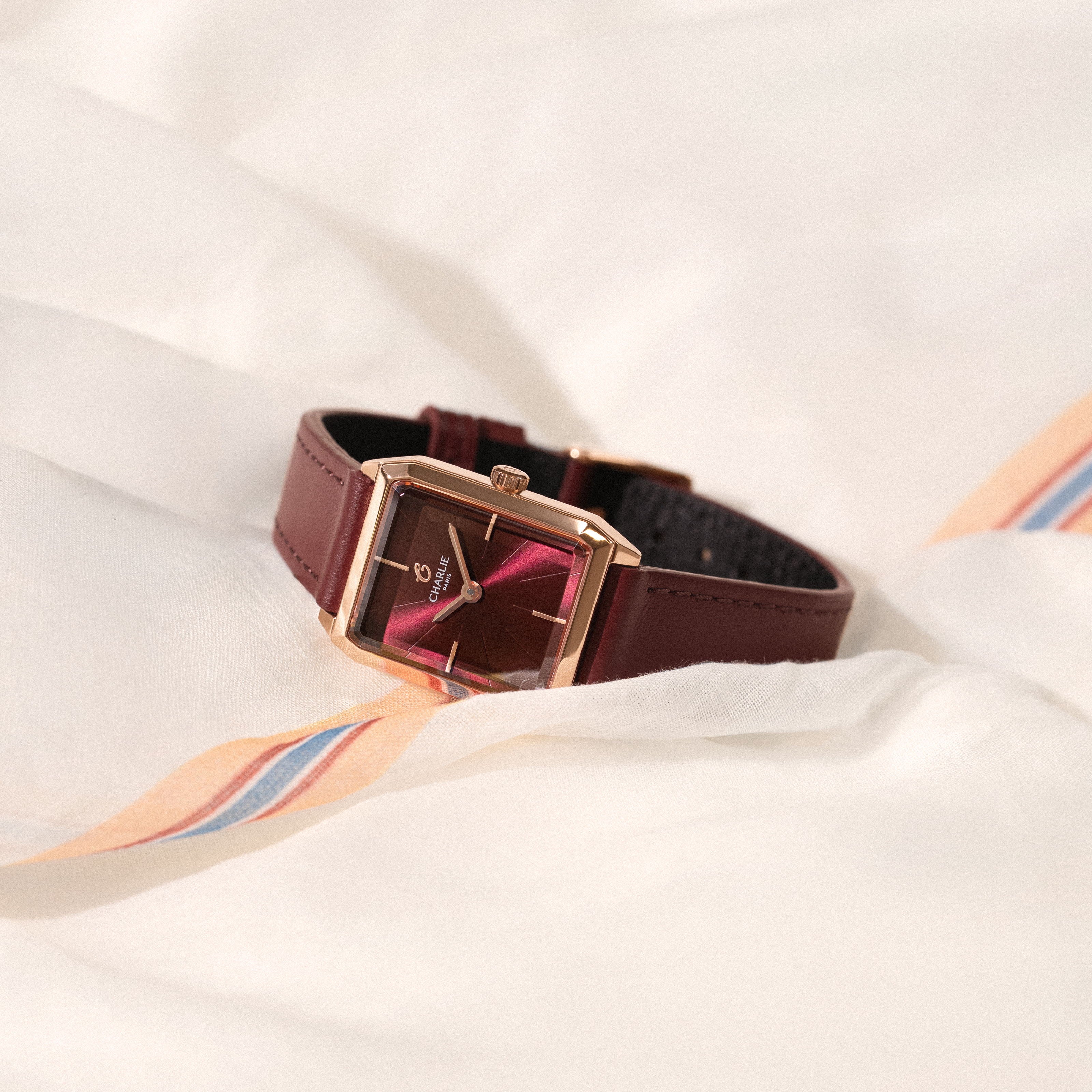 charlie-paris-monceau-montre-femme-quartz-dor-rose-bordeaux image 8