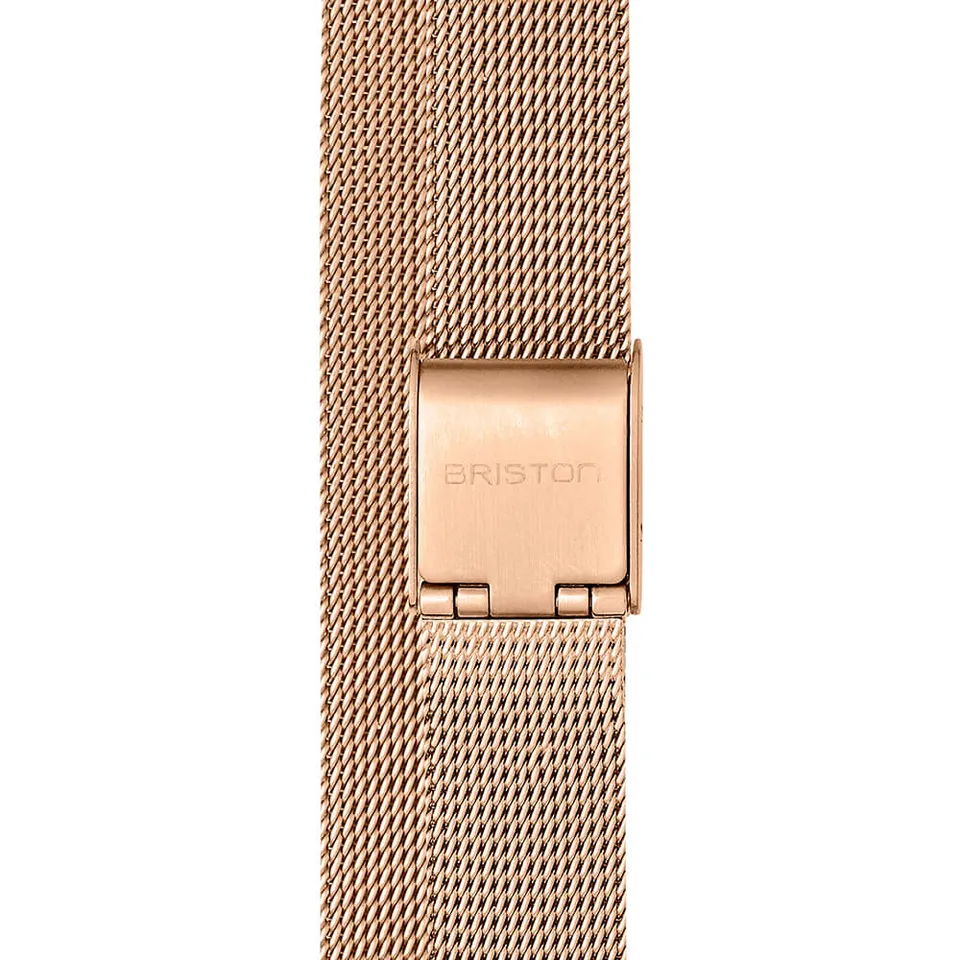 briston-clubmaster-lady-bracelet-maille-milanaise-double-tour-12-mm-or-rose image 1