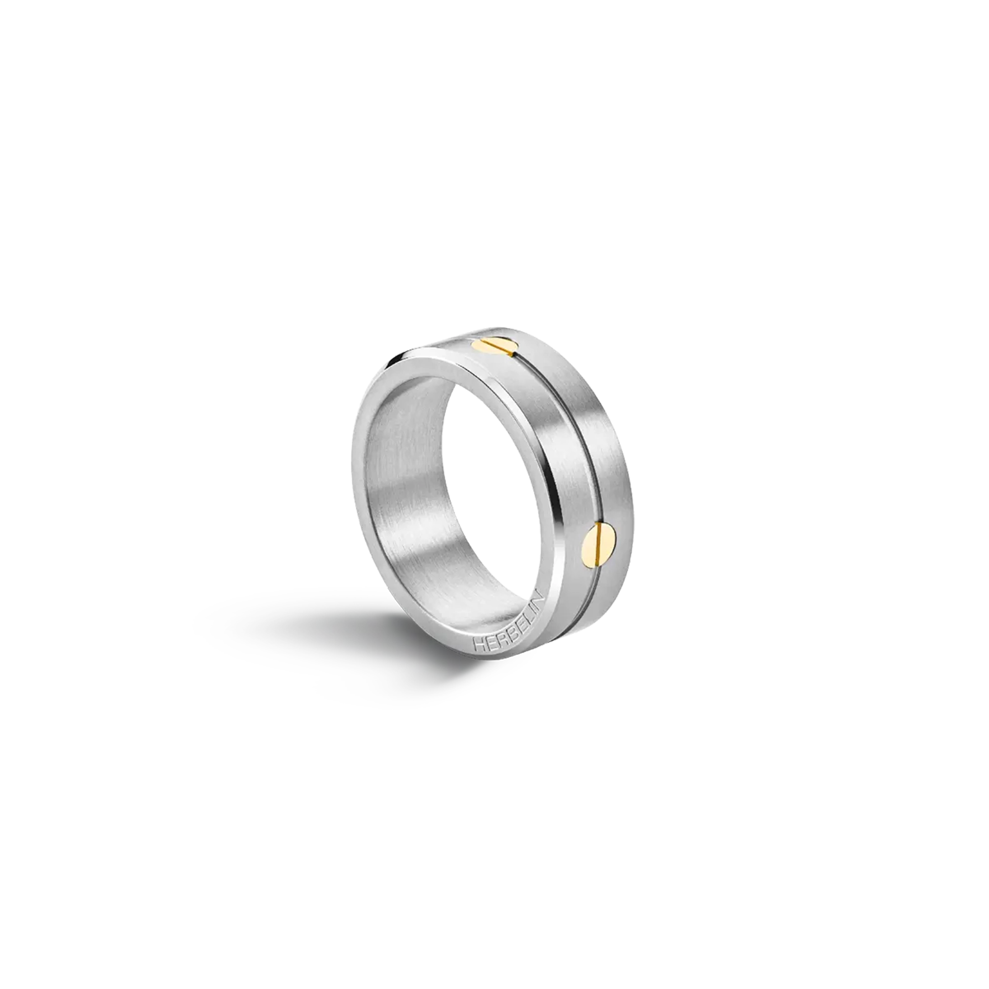 herbelin-bague-newport-acier-et-or-homme image 4