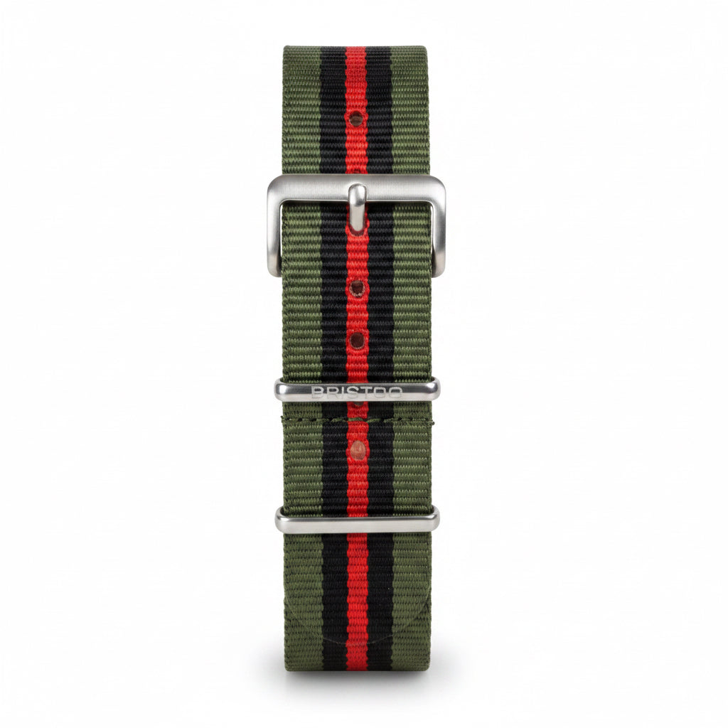 briston-bracelet-type-nato-vert-noir-rouge-20-mm image 2