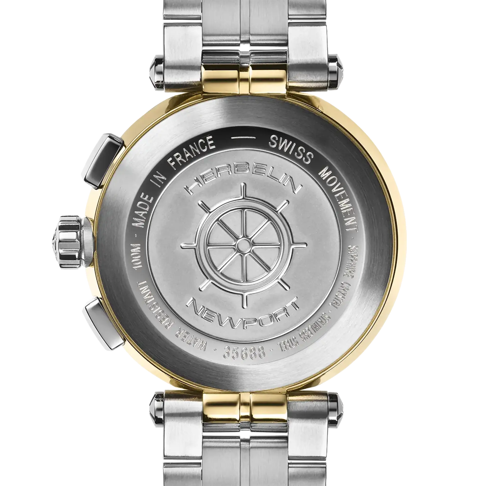 herbelin-newport-chronographe-lady-montre-femme-bicolore-nacre image 4
