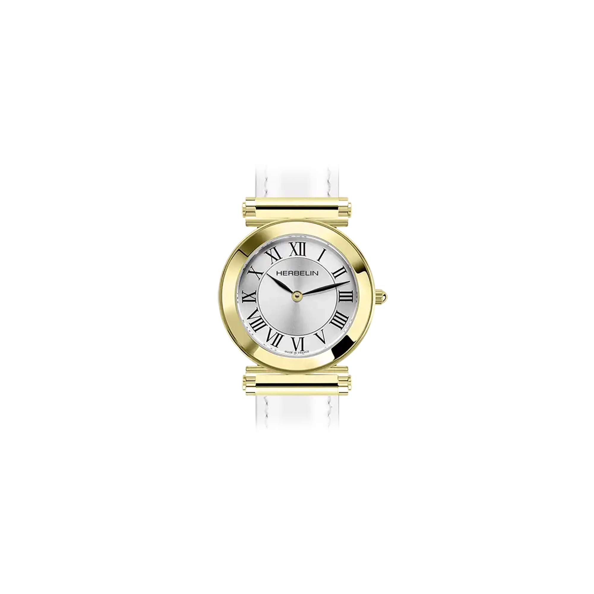 herbelin-antar-s-bo-tier-rond-femme-pvd-or-jaune-cadran-argent image 1