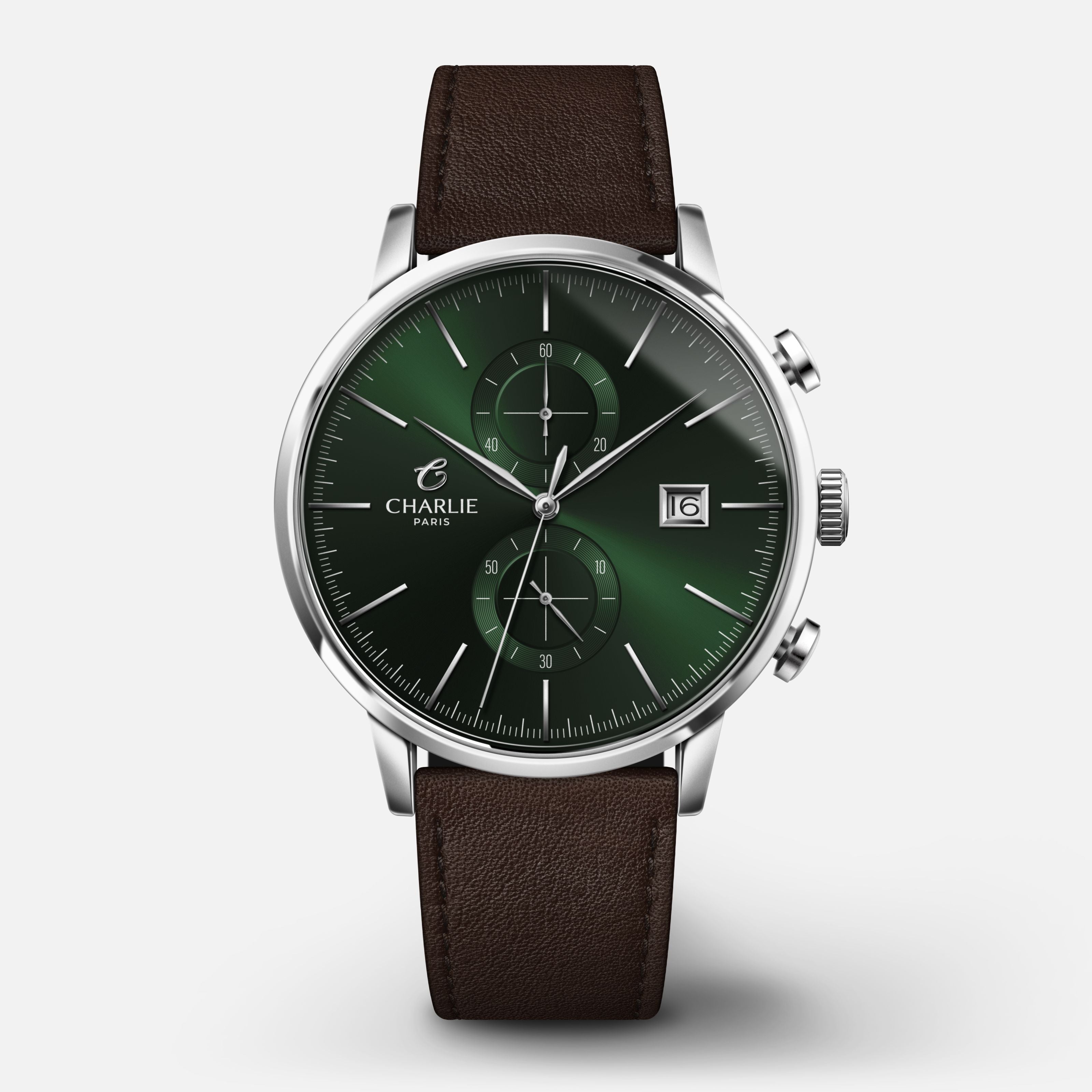 charlie-paris-horizon-montre-chronographe-homme-40mm-cadran-vert image 3