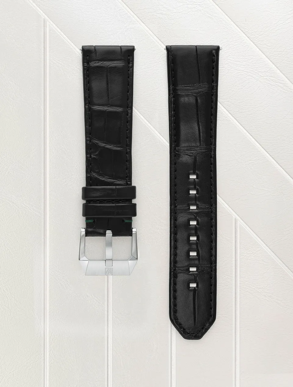 march-la-b-bracelet-alligator-noir-22-mm-am2-homme image 1