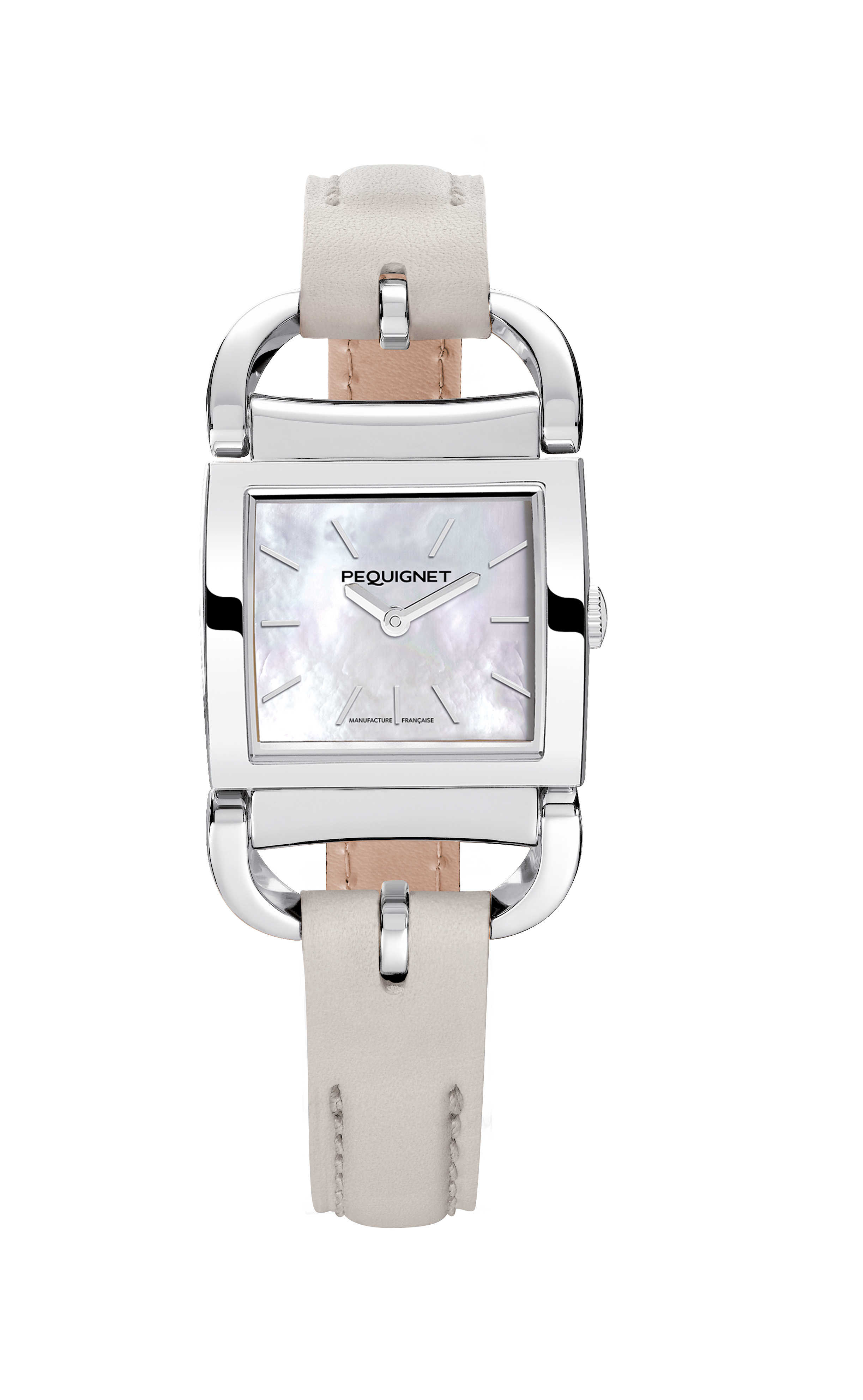 pequignet-equus-attelage-montre-quartz-cadran-nacre-bo-tier-acier-rectangulaire image 8