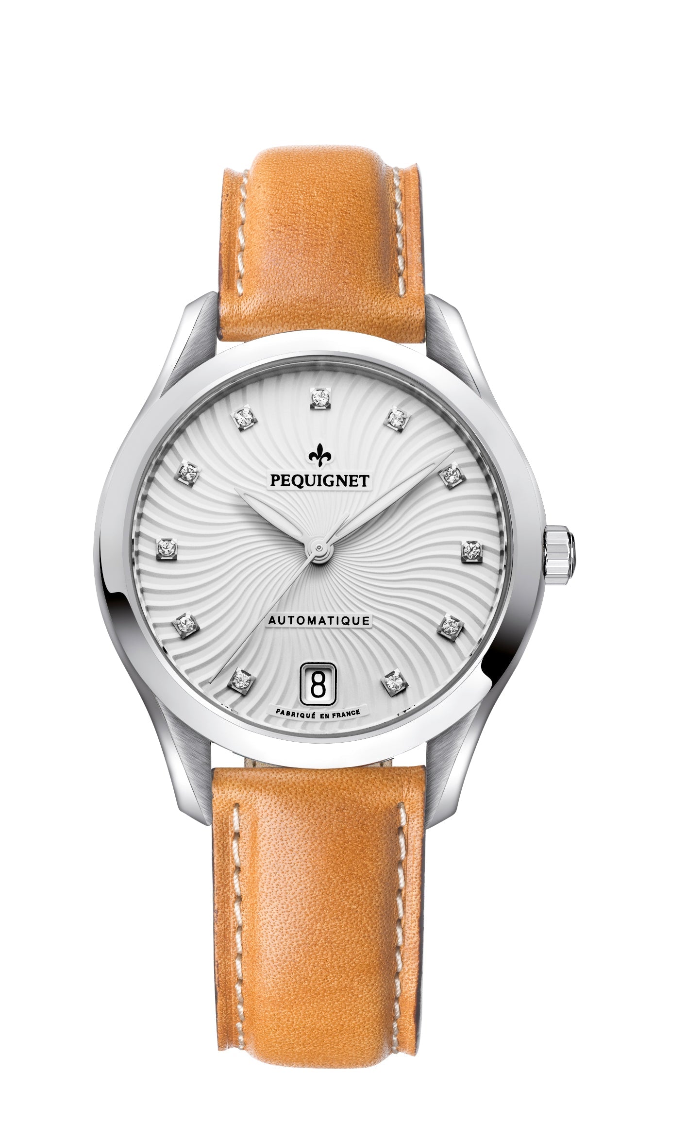 pequignet-l-gance-montre-femme-automatique-suisse-bo-tier-acier-cadran-blanc-fra image 5
