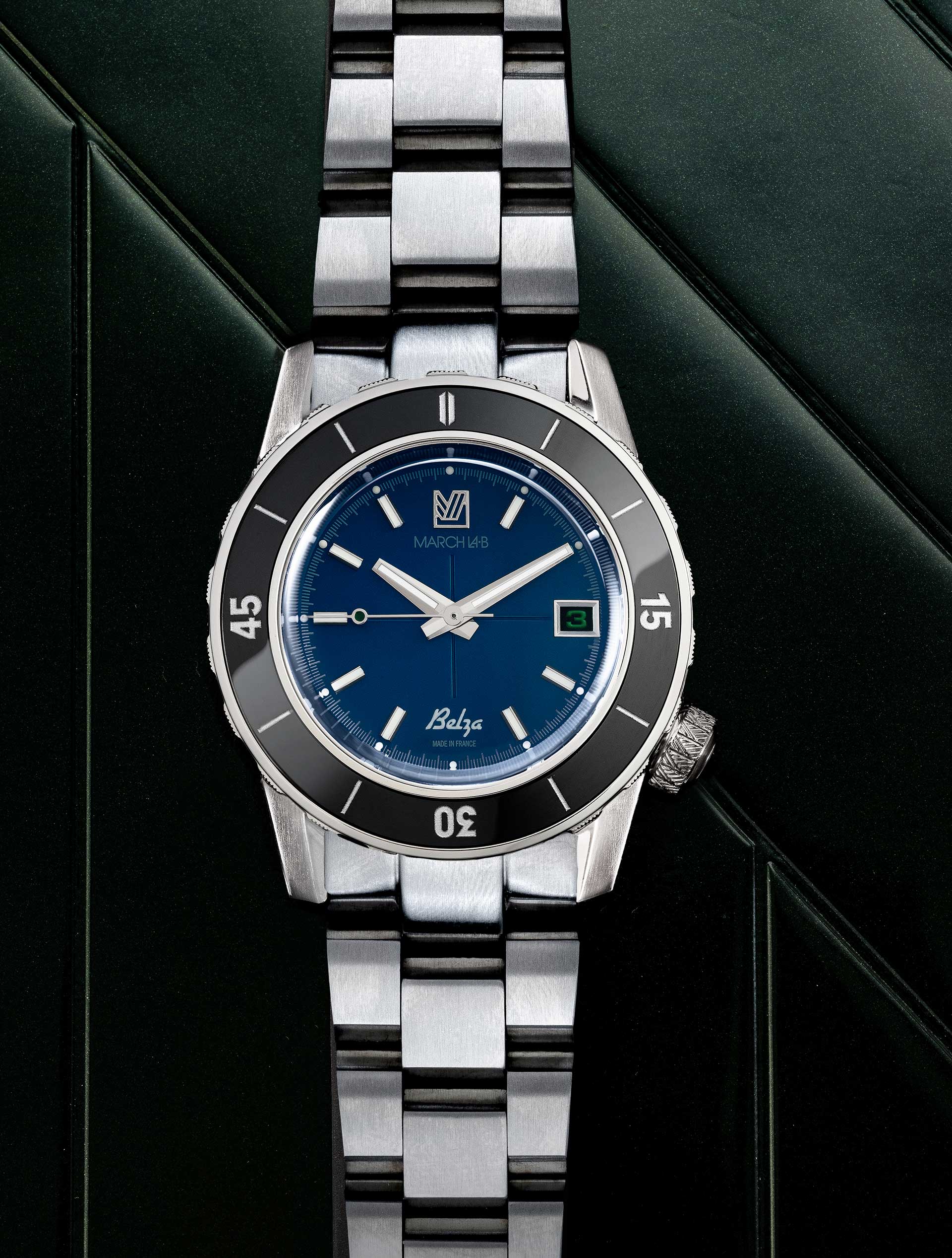 march-la-b-belza-automatique-ocean-montre-surf-homme-40-mm-bleue image 2