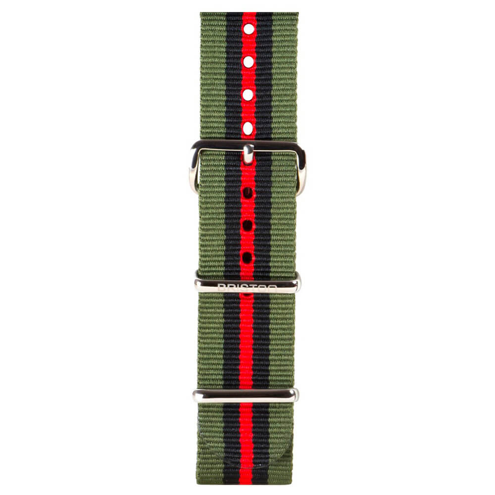 briston-bracelet-type-nato-vert-noir-rouge-20-mm image 1