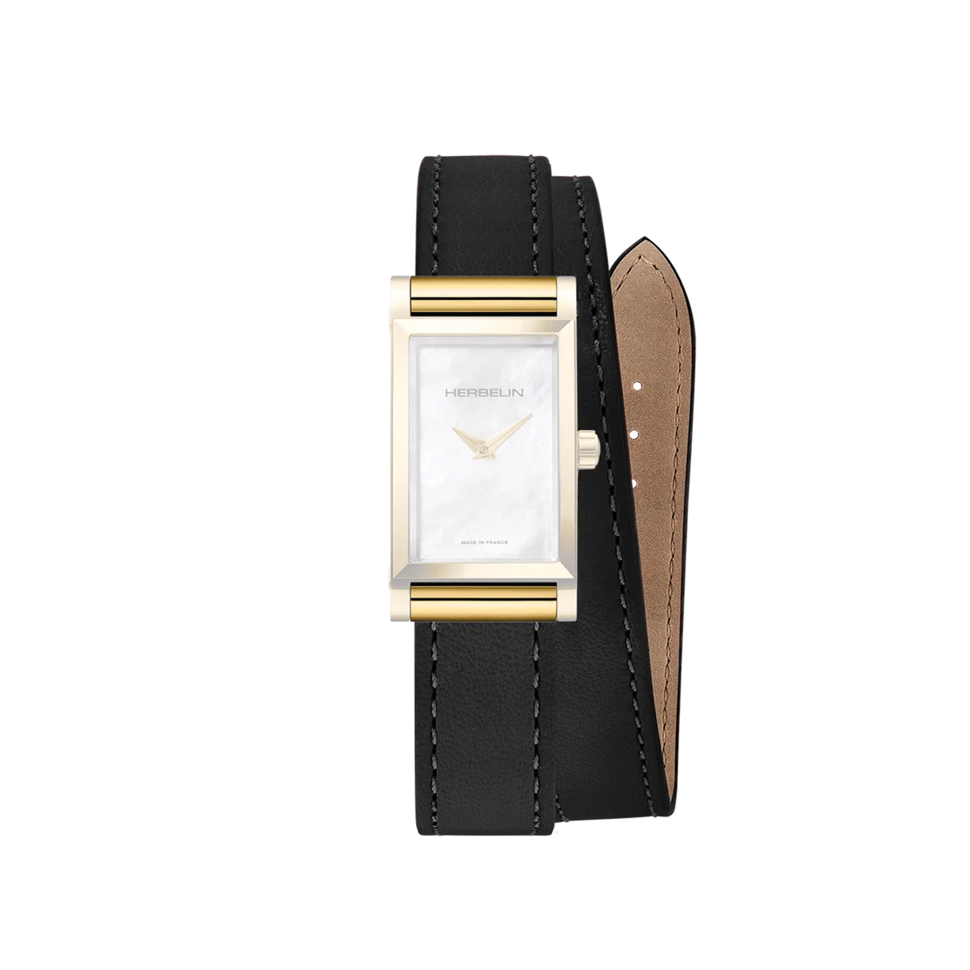 herbelin-antar-s-bracelet-double-tour-cuir-nappa-soft-noir-composant-seul image 2