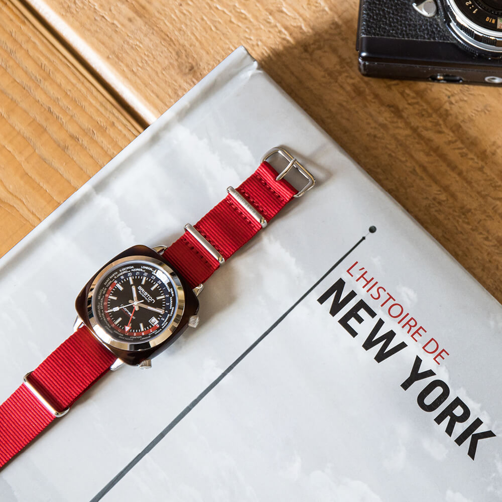 briston-clubmaster-traveler-worldtime-rouge-42-mm-automatique-gmt image 3