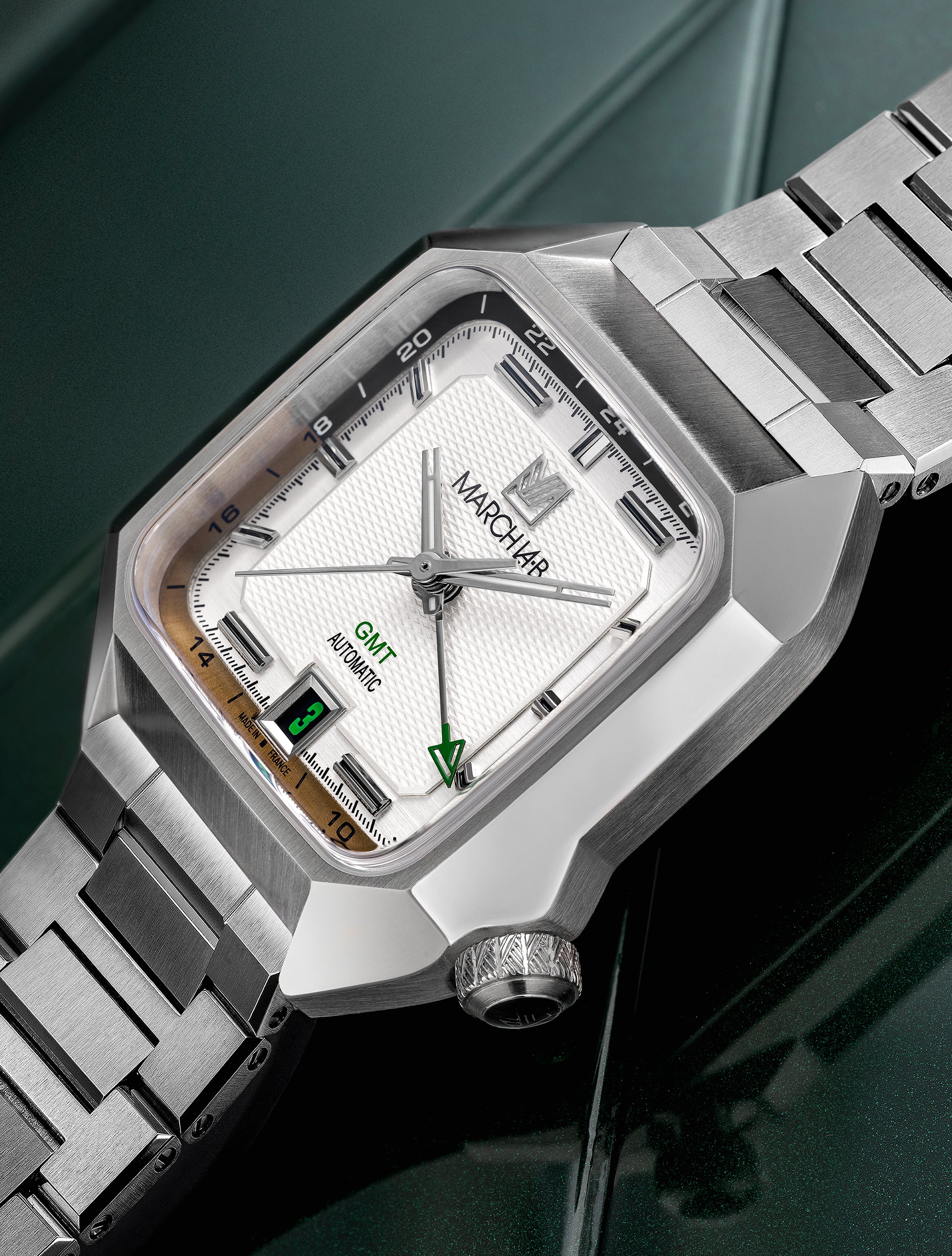 march-la-b-am2-slim-gmt-automatique-shelter-36-mm-montre-homme-gmt-cadran-noir image 6