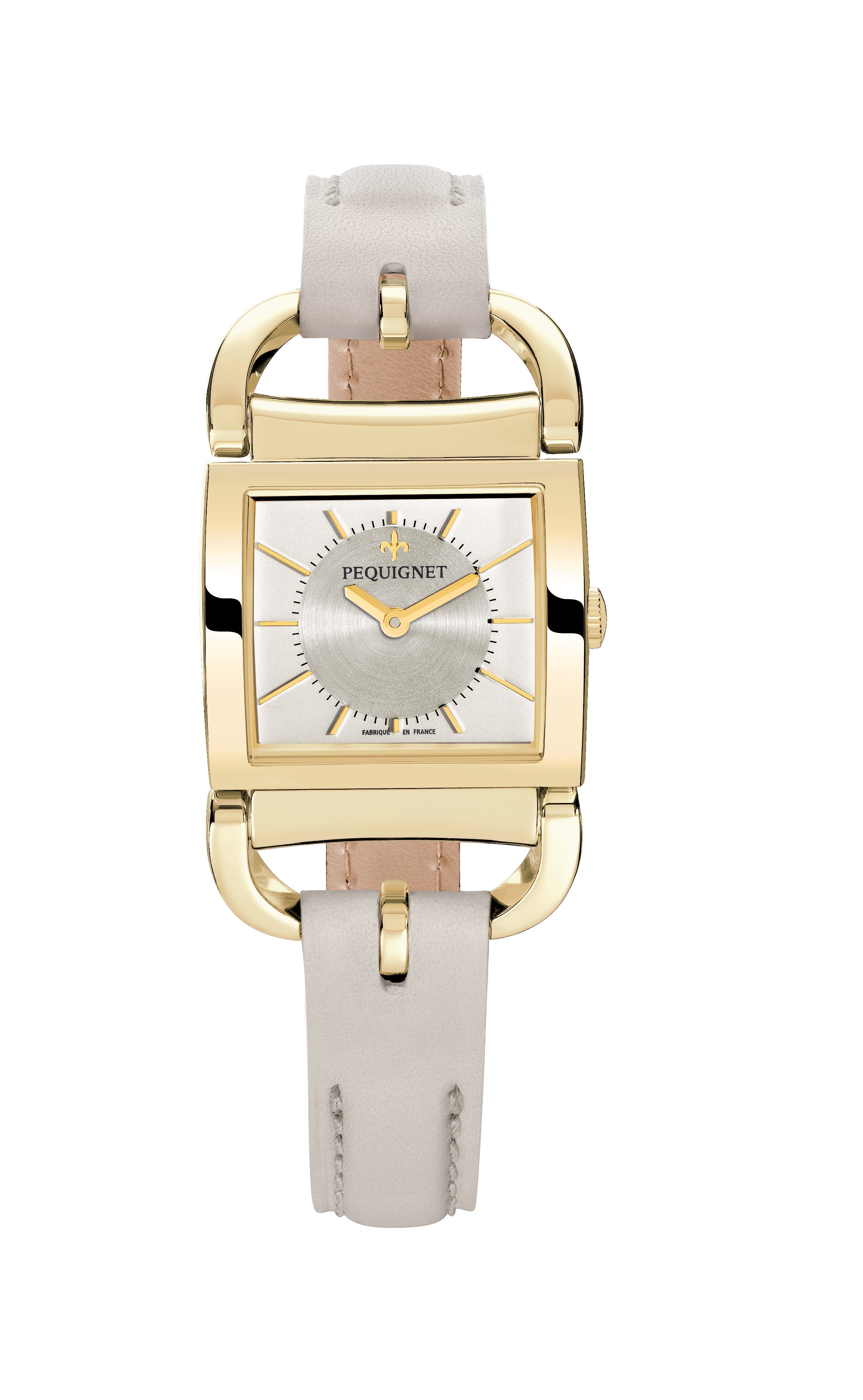 pequignet-equus-attelage-femme-rectangulaire-or-jaune-montre-quartz-argent-solei image 4