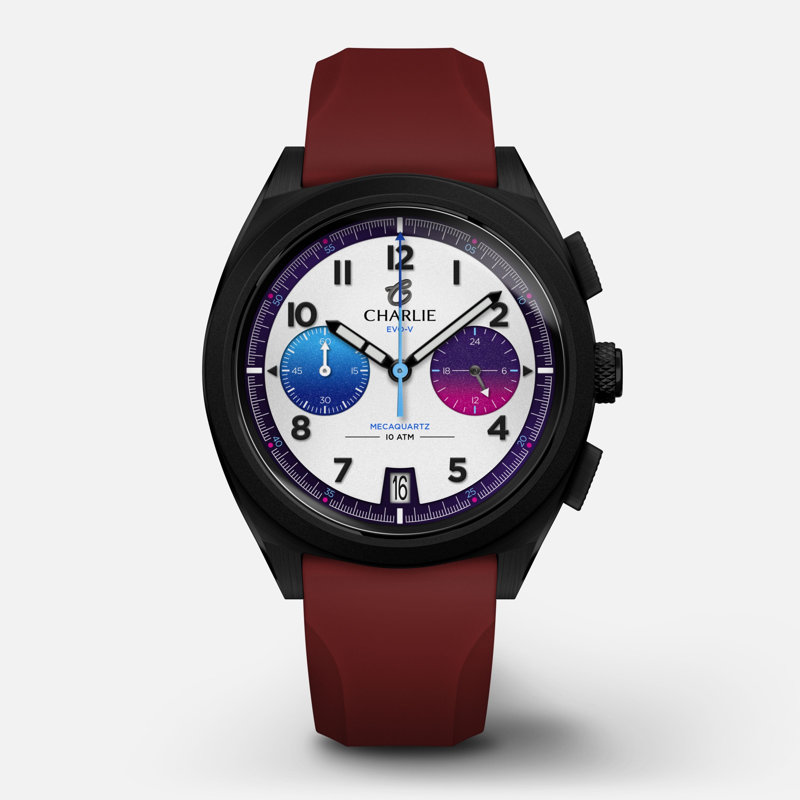 charlie-paris-grx-chronographe-evo-v-montre-sport-homme-39mm-pvd-noir-cadran-bla image 8