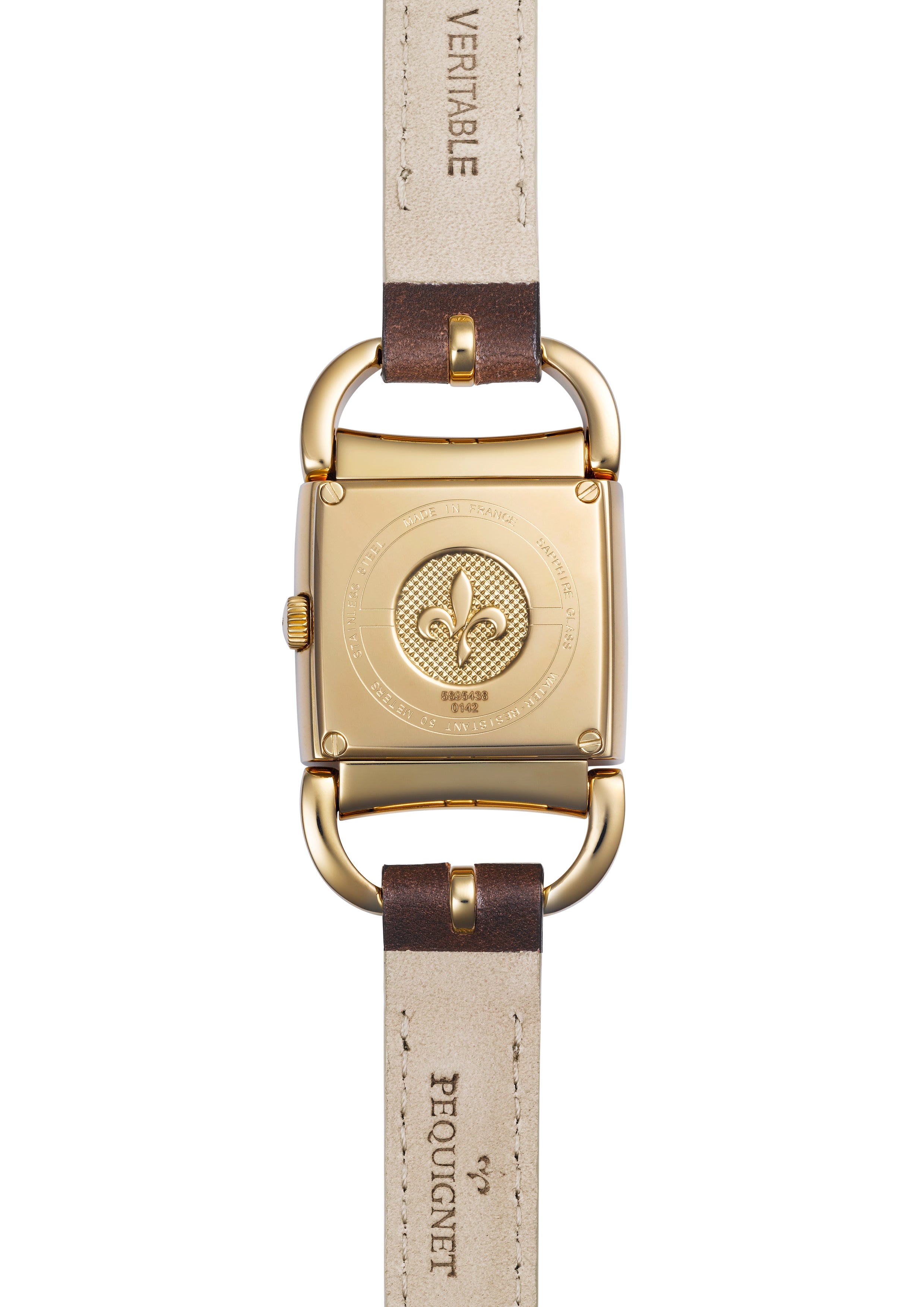 pequignet-equus-attelage-femme-rectangulaire-or-jaune-montre-quartz-argent-solei image 8