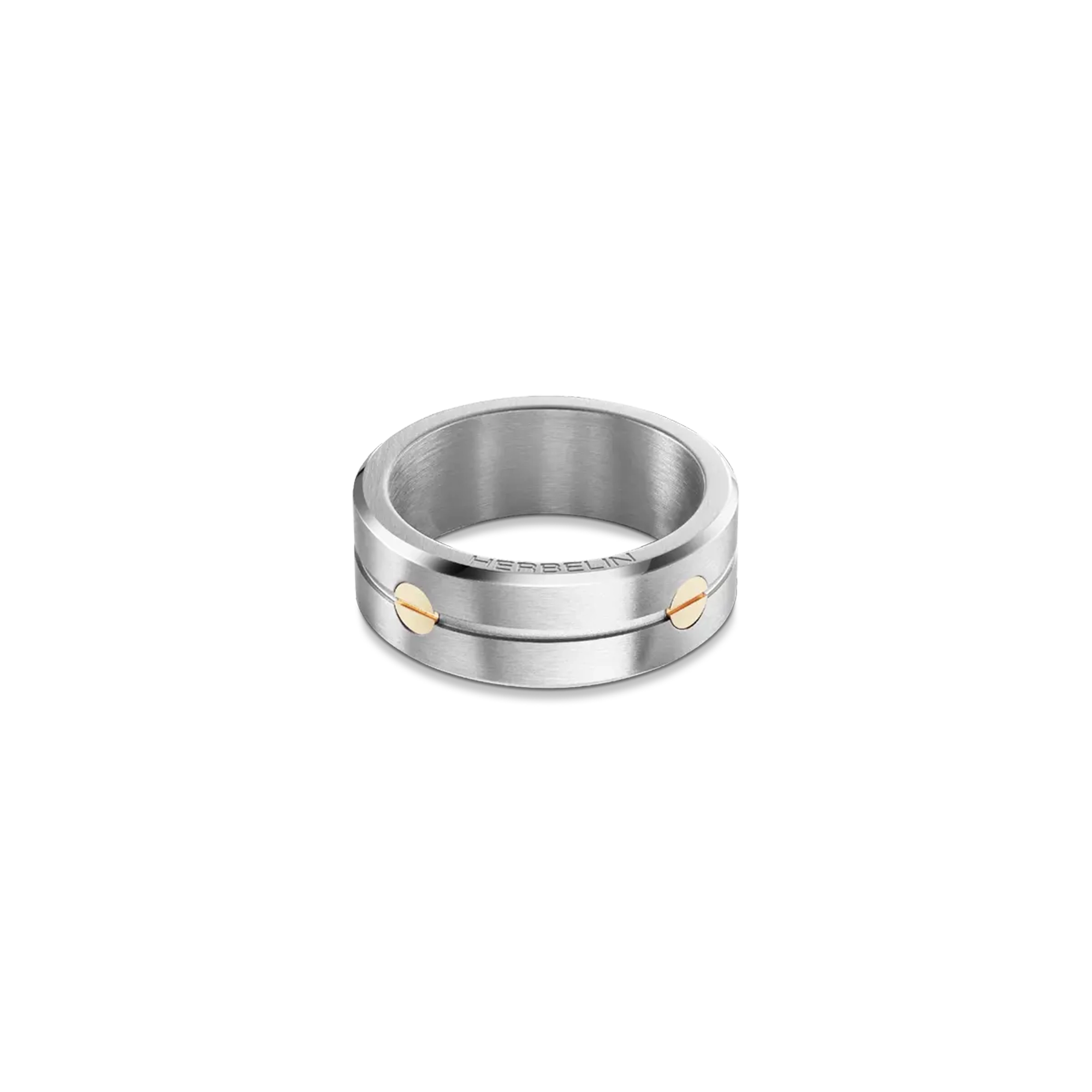 herbelin-bague-newport-acier-et-or-homme image 1
